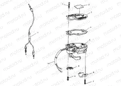 CONTROLS - THROTTLE ASM./CABLE Trail Boss W968527 (4935883588B007) | CONTROLS - THROTTLE ASM./CABLE Trail Boss W968527 (4935883588B007)