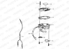 CONTROLS - THROTTLE ASM./CABLE - W98AA25C (4945314531B001) | CONTROLS - THROTTLE ASM./CABLE - W98AA25C (4945314531B001)