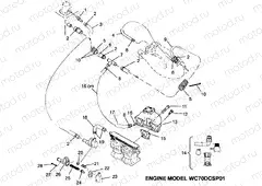 COOLING SYSTEM - ENGINE MODEL WC70DCSP01 SLT 700 B964166 and Intl. SLT 700 (4933923392B007) | COOLING SYSTEM - ENGINE MODEL WC70DCSP01 SLT 700 B964166 and Intl. SLT 700 (4933923392B007)