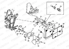 COOLING SYSTEM Scrambler 400 W98BC38C (4947254725A011) | COOLING SYSTEM Scrambler 400 W98BC38C (4947254725A011)