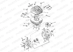 CRANKCASE and CYLINDER 250 4x4 / W928127 (4922872287C013) | CRANKCASE and CYLINDER 250 4x4 / W928127 (4922872287C013)