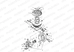 CRANKCASE and CYLINDER 2X4 300 W957530 (4930053005C009) | CRANKCASE and CYLINDER 2X4 300 W957530 (4930053005C009)