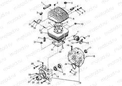 CRANKCASE and CYLINDER (BLAZER) Trail Blazer W97BA25C (4940124012C013) | CRANKCASE and CYLINDER (BLAZER) Trail Blazer W97BA25C (4940124012C013)