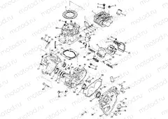 CRANKCASE and CYLINDER (SPORT) Sport 400L W97BA38C (4940124012C011) | CRANKCASE and CYLINDER (SPORT) Sport 400L W97BA38C (4940124012C011)