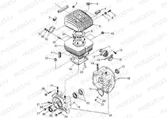 CRANKCASE and CYLINDER Trail Boss W968527 (4935883588C007) | CRANKCASE and CYLINDER Trail Boss W968527 (4935883588C007)