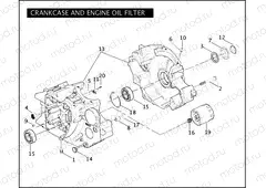 CRANKCASE AND ENGINE OIL FILTER -Twin Cam 88Bâ¢