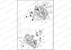 CRANKCASE AND GEARCASE
