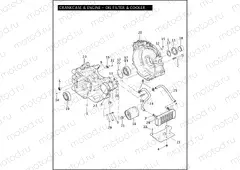 CRANKCASE & ENGINE - OIL FILTER & COOLER 103 â¢