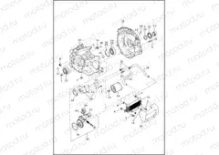 CRANKCASE, ENGINE OIL FILTER & COOLER - TWIN CAM 103â¢