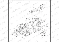 CRANKCASE & ENGINE OIL FILTER - Twin Cam 88Bâ¢