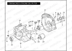 CRANKCASE & ENGINE OIL FILTER -TWIN CAM 96â¢