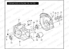 CRANKCASE & ENGINE OIL FILTER - TWIN CAM 96â¢