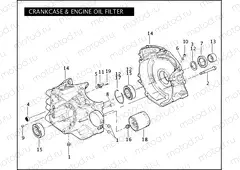 CRANKCASE & ENGINE OIL FILTER - TWIN CAM 96â¢