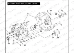 CRANKCASE & ENGINE OIL FILTER - TWIN CAM 96â¢