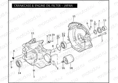 CRANKCASE & ENGINE OIL FILTER -TWIN CAM 96⢠- JAPAN
