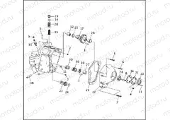 CRANKCASE - GEAR SIDE (1 OF 2)