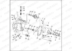 CRANKCASE - GEAR SIDE (1 OF 3)