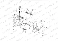 CRANKCASE - GEAR SIDE (1 OF 3)