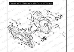 CRANKCASE & GEARCASE - 883/C/L/R, 1200C/L/N/R