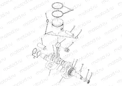 CRANKSHAFT and PISTON 250 4x4 / W928127 (4922872287C014) | CRANKSHAFT and PISTON 250 4x4 / W928127 (4922872287C014)