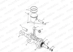 CRANKSHAFT and PISTON 2X4 300 W957530 (4930053005C008) | CRANKSHAFT and PISTON 2X4 300 W957530 (4930053005C008)