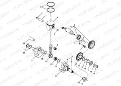 CRANKSHAFT and PISTON (400) XPRESS 400 W969540 (4935923592D013) | CRANKSHAFT and PISTON (400) XPRESS 400 W969540 (4935923592D013)
