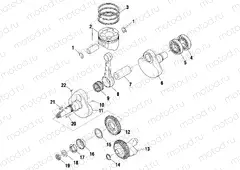 CRANKSHAFT and PISTON - A01BA50AA (4963716371D002) | CRANKSHAFT and PISTON - A01BA50AA (4963716371D002)