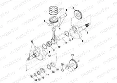 CRANKSHAFT and PISTON - A02CK42AA/AB (4970327032C09) | CRANKSHAFT and PISTON - A02CK42AA/AB (4970327032C09)