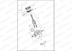 CRANKSHAFT AND PISTON ASSEMBLY