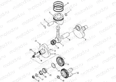 CRANKSHAFT and PISTON Scrambler 500 W97BC50A (4943074307D004) | CRANKSHAFT and PISTON Scrambler 500 W97BC50A (4943074307D004)