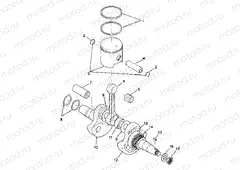 CRANKSHAFT and PISTON Trail Blazer W937221 (4924082408030A) | CRANKSHAFT and PISTON Trail Blazer W937221 (4924082408030A)