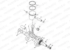 CRANKSHAFT and PISTON Trail Boss W98AA25C (4945314531C008) | CRANKSHAFT and PISTON Trail Boss W98AA25C (4945314531C008)