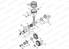 CRANKSHAFT and PISTON - W98AA42A (4945524552C010) | CRANKSHAFT and PISTON - W98AA42A (4945524552C010)