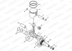 CRANKSHAFT and PISTON XPLORER 300 W98CC28C (4945264526D001) | CRANKSHAFT and PISTON XPLORER 300 W98CC28C (4945264526D001)