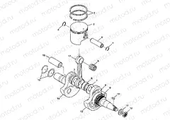 CRANKSHAFT and PISTON XPRESS 300 W98CA28C (4945364536C011) | CRANKSHAFT and PISTON XPRESS 300 W98CA28C (4945364536C011)