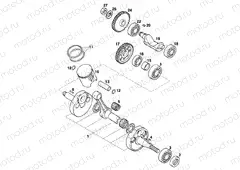 CRANKSHAFT, PISTON