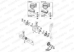 CRANKSHAFT, PISTON