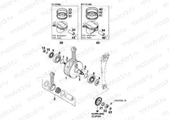 CRANKSHAFT, PISTON