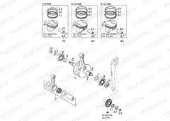 CRANKSHAFT, PISTON