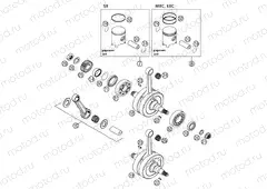 CRANKSHAFT, PISTON