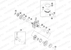 CRANKSHAFT, PISTON