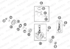 CRANKSHAFT, PISTON