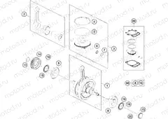 CRANKSHAFT, PISTON