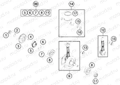 CRANKSHAFT, PISTON
