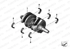 Crankshaft with bearing shells