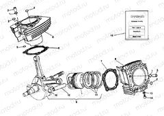 CYLINDER - PISTON » ENGINE CASE