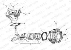 CYLINDER - PISTON » ENGINE CASE