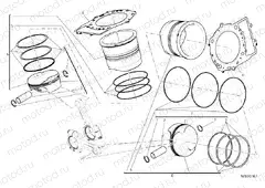 CYLINDER - PISTON » ENGINE CASE