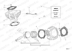 CYLINDER - PISTON » ENGINE CASE