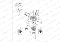 CYLINDERS, HEADS & VALVES V2⢠- REAR SHOWN (1 OF 2)